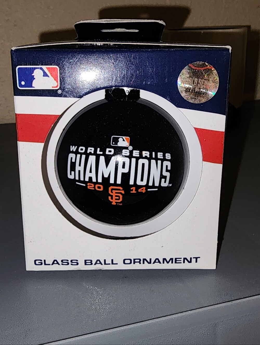 MLB San Francisco Giants Black and Orange World Series Champions Ornament x 2